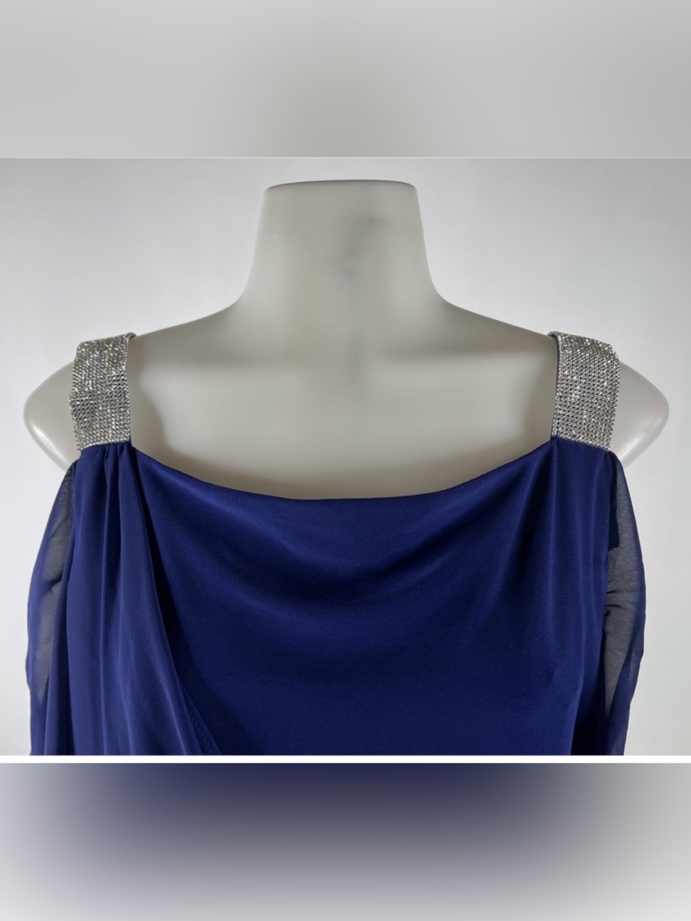 MSK Blue Evening Dress, Size: XL (Woman, NWT MRSP $90 - Picture 4 of 11